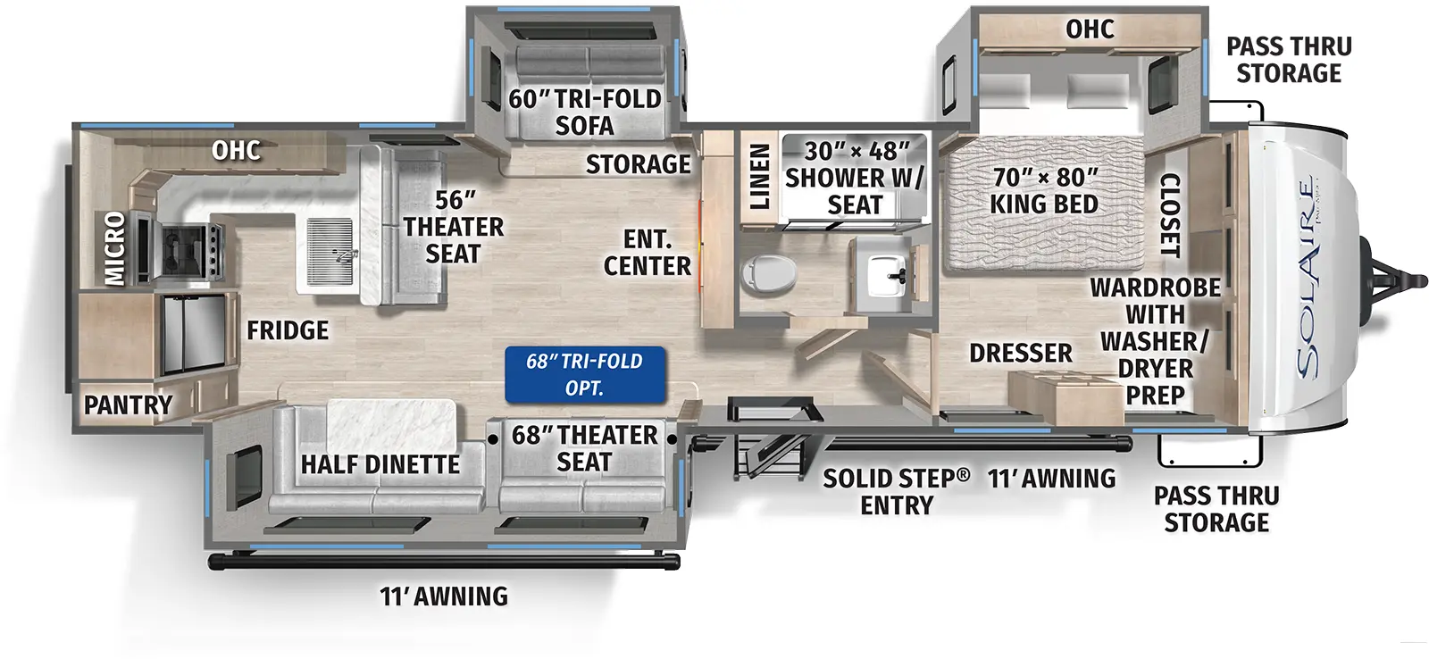 Solaire Ultra Lite 3060RKTS Floorplan